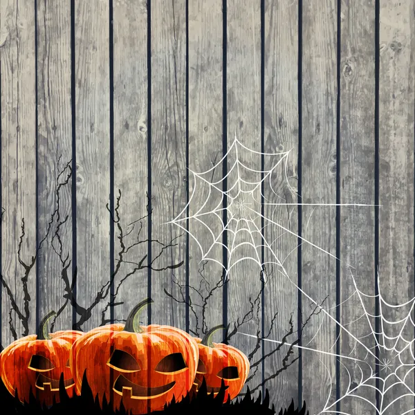 Fundo da festa de Halloween com abóbora — Vetor de Stock