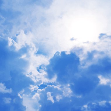 Mavi bulutlu gökyüzü vektör arka plan