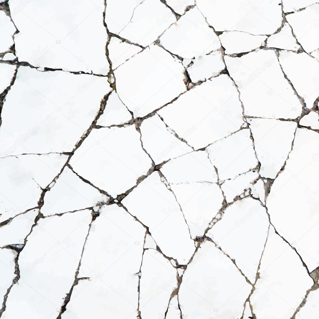 Cracks in the stone surface vector backgruond