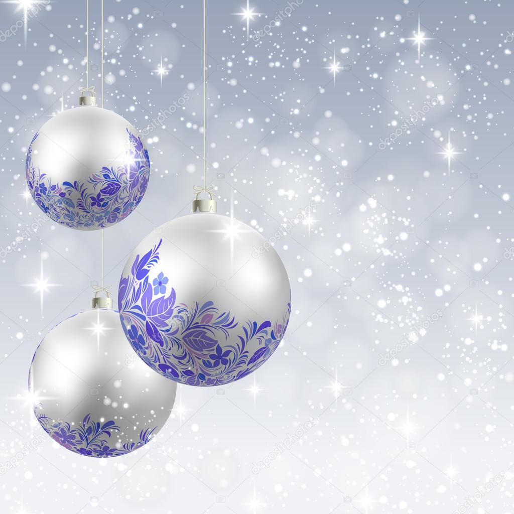 Christmas ornament vector background card