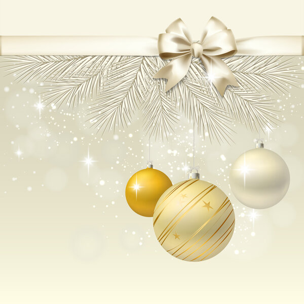 Рождественские шары на векторном фоне
