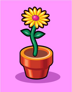 çiçekler karikatür