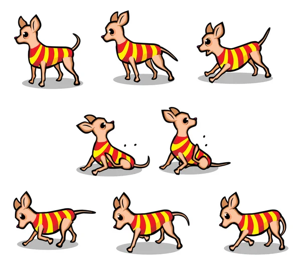 Perro animación poses — Archivo Imágenes Vectoriales