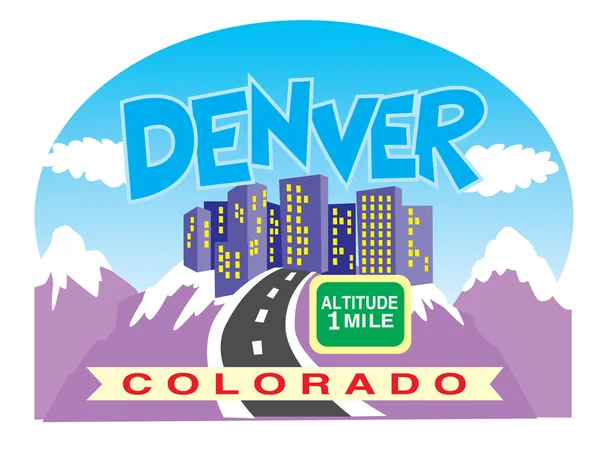 Denver illustratie — Stockvector