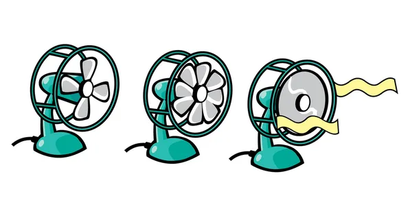 Ventilador que sopla — Vector de stock