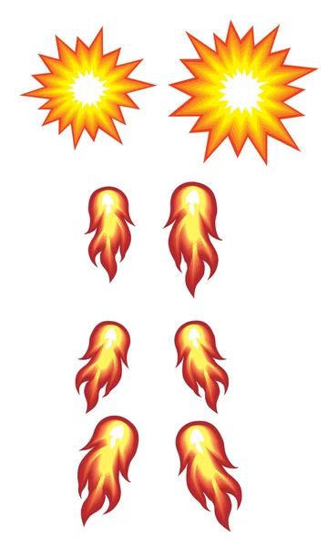 Fire Flame Cartoon — Stock Vector