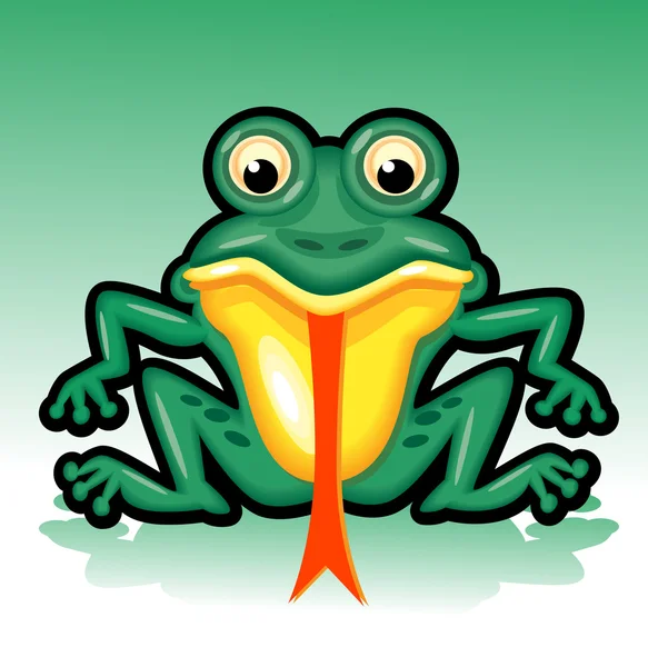 Frog Cartoon — Stock Vector