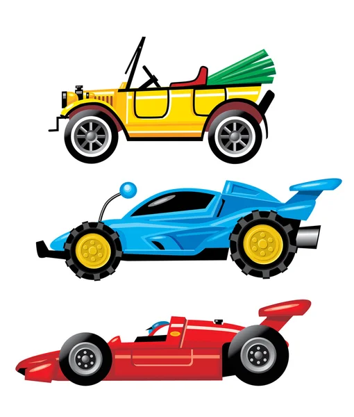 Coches de carreras — Vector de stock