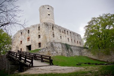 Old castle ruins - Lipowiec, Babice - Poland clipart