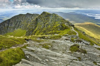 View south from the summit of Ben Lomond, Scotland clipart