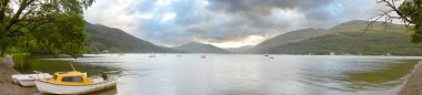 loch uzun, İskoçya gelen ardgarten ilk ışıkta panoramik manzaralı