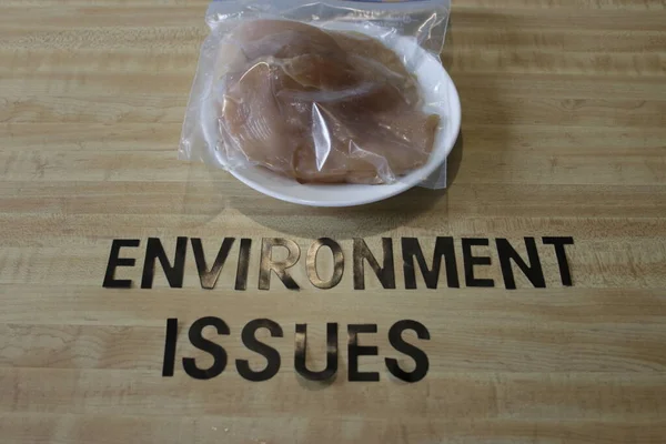 environmental issues next to meat, a common issue in climate change