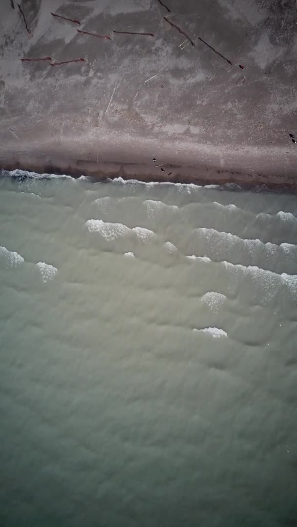 Images aériennes d'une plage d'eau douce en Ontario Canada — Video