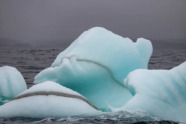 Ньюфаундлендський Туризм Включає Себе Пошук Айсбергів Показаних Тут — стокове фото