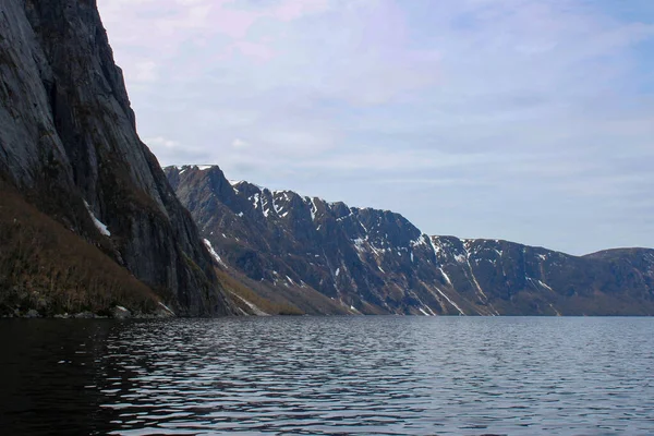 Общая Туристическая Деятельность Просмотра Фьордов Ньюфаундленда — стоковое фото