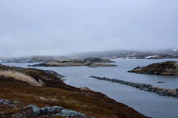 Foto Paesaggio Oca Insenatura Newfoundland Durante Una Tempesta — Foto Stock