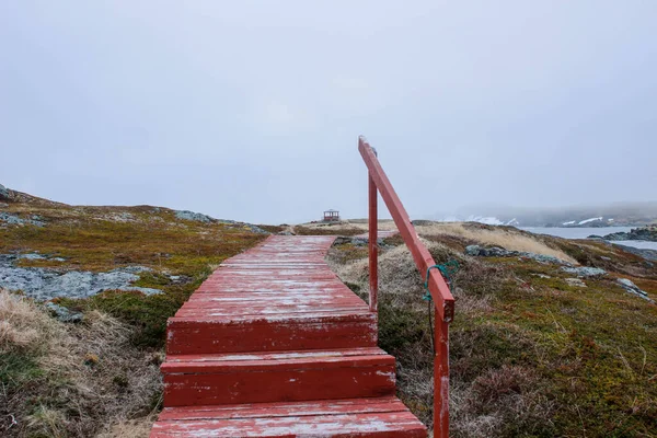 Photo Paysage Anse Oie Newfoundland Pendant Une Tempête — Photo