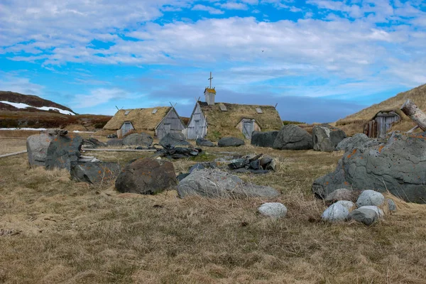 Anse Aux Meadows Établissement Viking Terre Neuve Canada Photos De Stock Libres De Droits