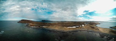 L 'Anse aux Meadows' un hava görüntüsü, Newfoundland, Kanada