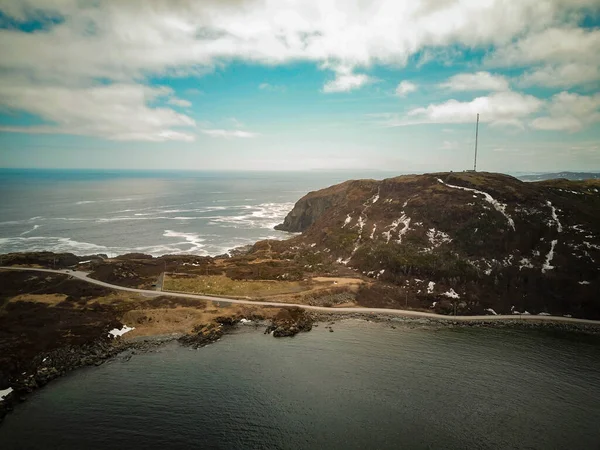 Drone Fotoğrafları Anthonys Newfoundland Manzarasını Gösteriyor — Stok fotoğraf