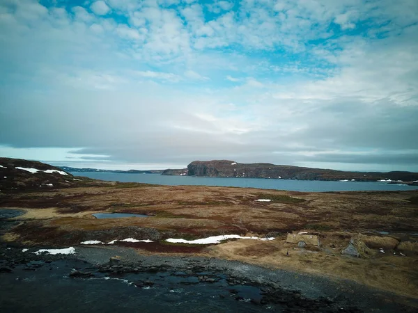 Luftbild Von Anse Aux Meadows Neufundland Kanada — Stockfoto