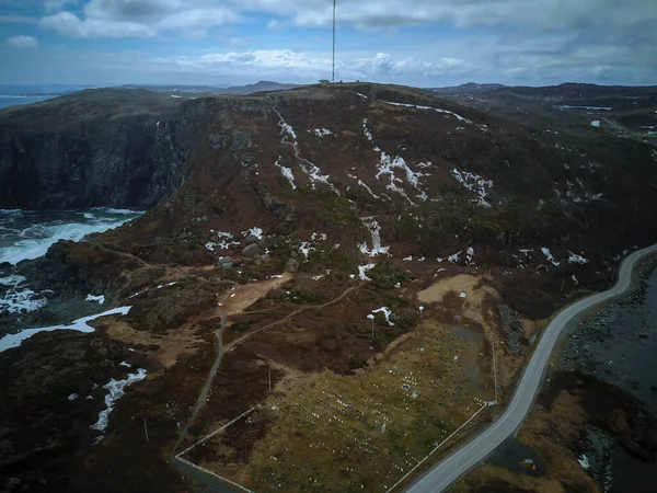 Drohnenfotos Zeigen Die Landschaft Von Anthonys Neufundland — Stockfoto