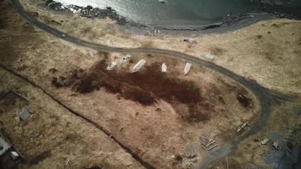 Lanové Louky Unesco Světového Dědictví Newfoundlandu Vikingská Osada Vysoce Kvalitní — Stock video