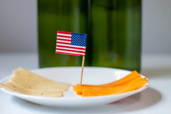 American flag and wine night. A classic american night.