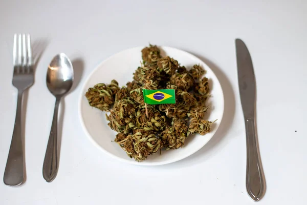 Thema Freizeitmarihuana Brasilien — Stockfoto