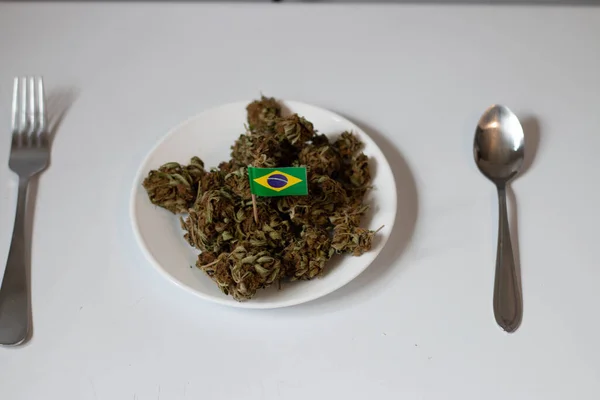 Θέμα Της Ερασιτεχνικής Μαριχουάνας Στη Βραζιλία — Φωτογραφία Αρχείου