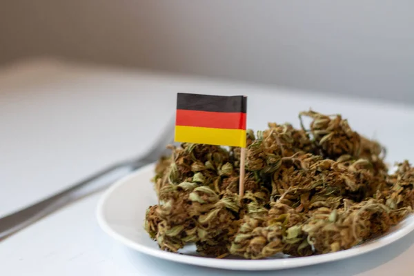 Une Photo Thématique Marijuana Récréative Allemagne Images De Stock Libres De Droits