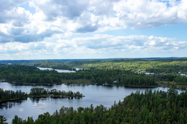 Prachtig Uitzicht Het Meer Het Bos — Stockfoto