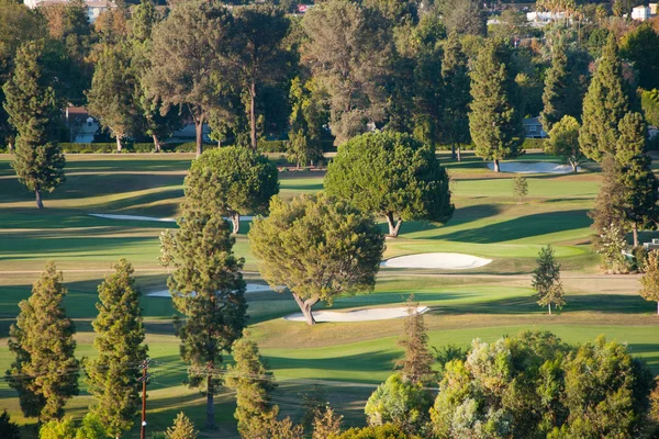 Terrain de golf avec beau vert — Photo