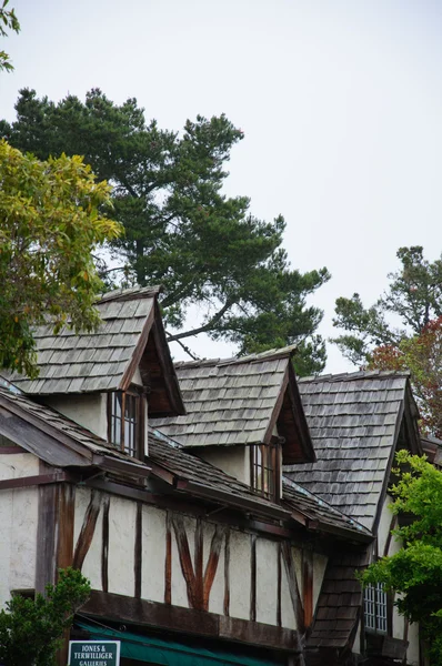 Εφοδιασμένα με ξύλα σπίτια — Φωτογραφία Αρχείου
