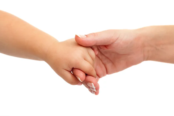 Baby hand holding mothers hand. — Stock Photo, Image
