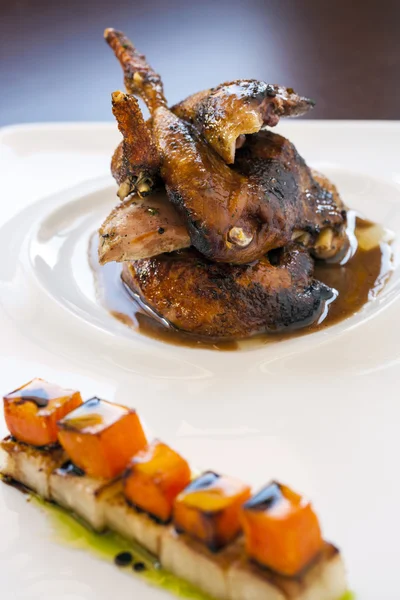 Roasted lacquered duck dish. — Stock Photo, Image