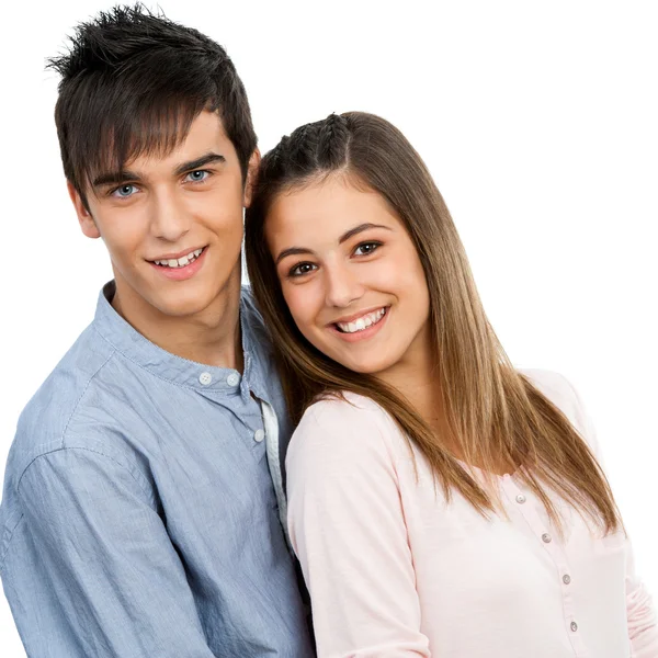 Portrait of cute teen couple. — Stock Photo, Image