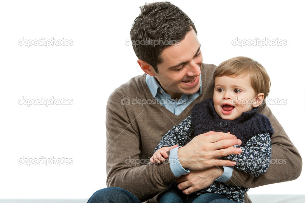 Dad with his baby daughter.