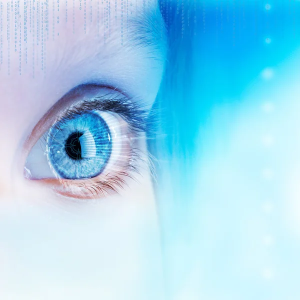 Futuristische oog concept. — Stockfoto