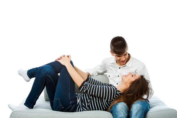 Coppia adolescente — Foto Stock