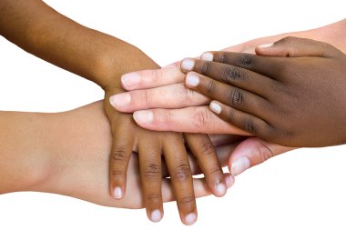 Human races joined together. clipart