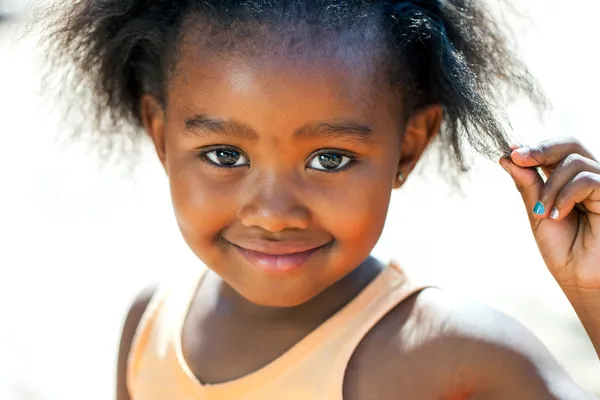 Facial portrait of african girl. — Stock Photo, Image