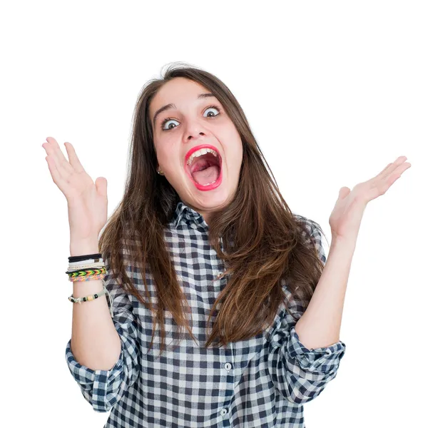 Teen girl shouting — Stock Photo, Image