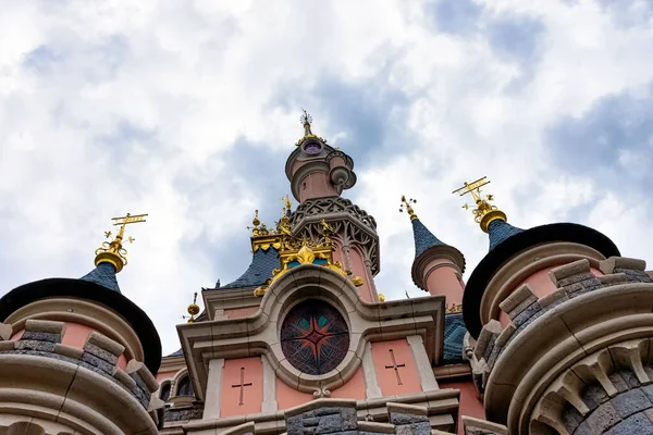Törnrosa Slott Disneyland Paris Chessy Frankrike Den Maj 2019 Stockbild