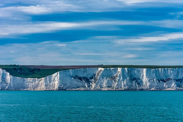 Λευκά Βράχια Της Αγγλίας Στο Ντόβερ Ηνωμένο Βασίλειο — Φωτογραφία Αρχείου