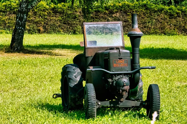 Vintage German Tractor Lanz Bulldog Choczewo Kaszuby Poland August 2021 — Fotografia de Stock