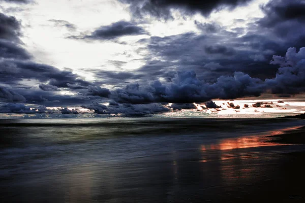 Sunset Baltic Sea Oil Platform Background Lubiatowo Pomerania Poland — Stock fotografie