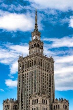 Palace of Culture and Science in Warsaw, Masovia, Poland on 11 August 2022