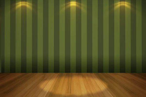 Interior vacío pared verde — Foto de Stock