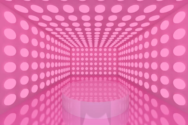 Podio in camera vuota rosa — Foto Stock
